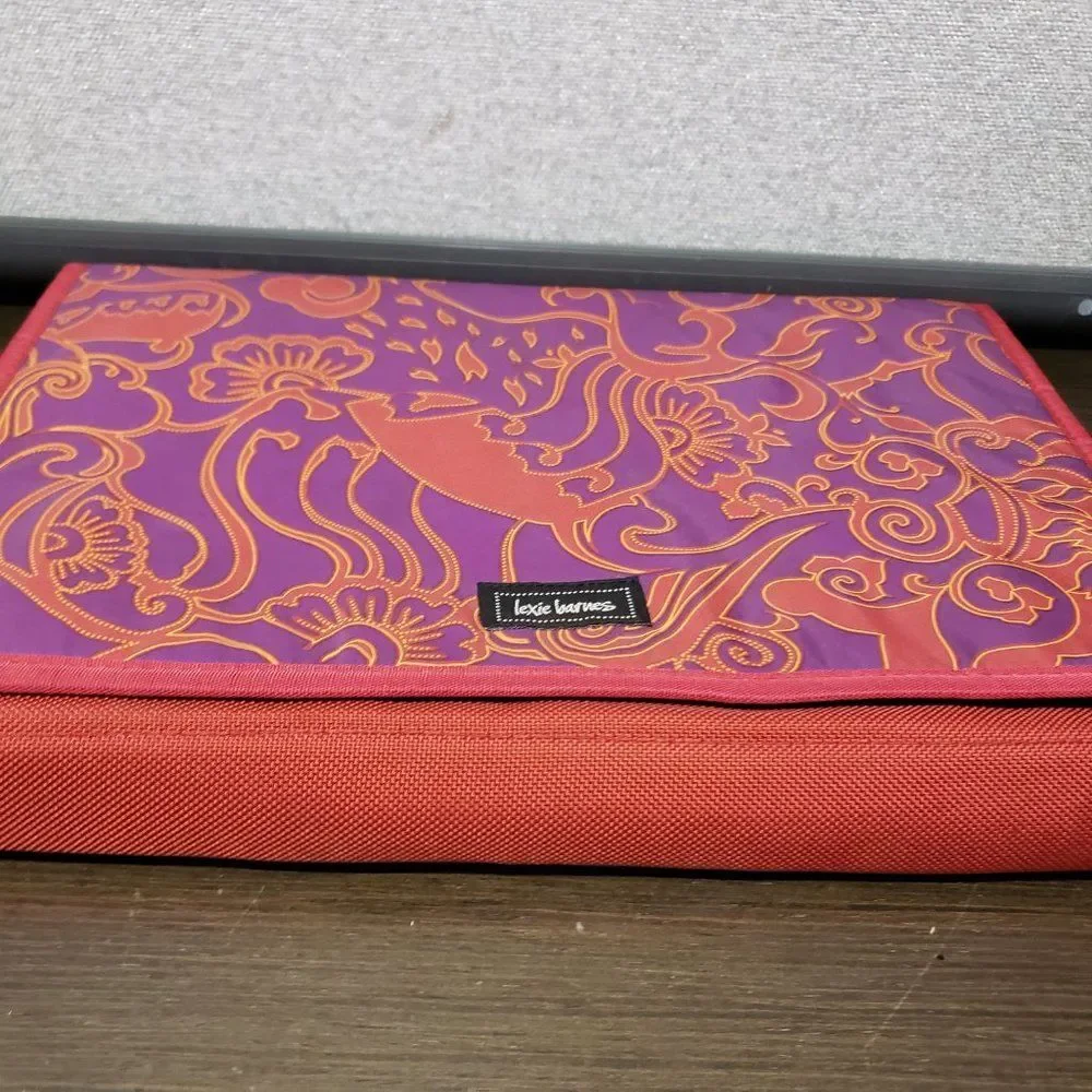 Lexie Barnes Red Purple Multicolor Hard Laptop Sleeve Case Bag